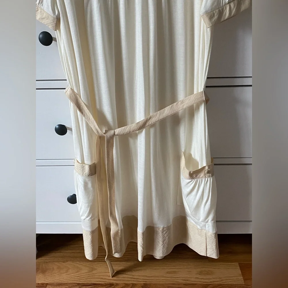 To The Max Ivory And Beige Belted Sundress, S. - Picture 2 of 5